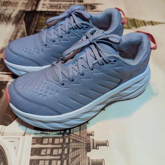 Hoka W Bondi SR Slip Resistant Moonlight Pale Dusk Running Shoes Women Size 8.5 - Picture 4 of 14